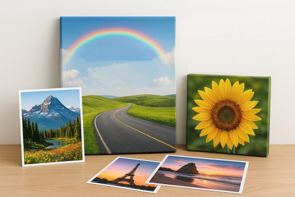 Printed Photos and Canvases.